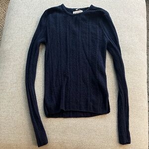 Abercrombie & Fitch Navy Merino Wool-Blend Long Sleeve
